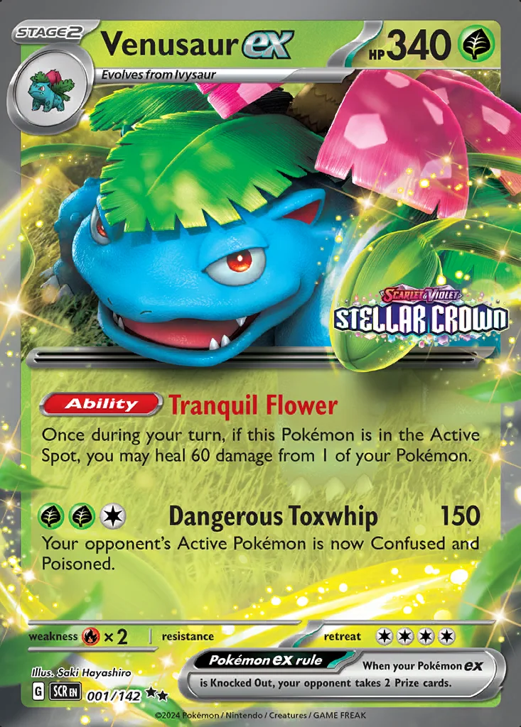 Venusaur ex 001/142 Stellar Crown (Expansion Stamp)