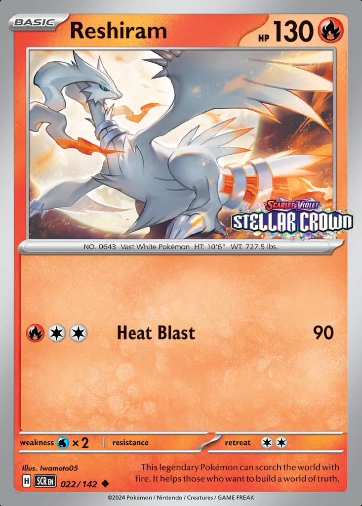 Reshiram 022/142 Stellar Crown (Expansion Stamp)