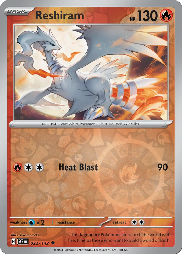Reshiram 022/142 Stellar Crown (Reverse holo)