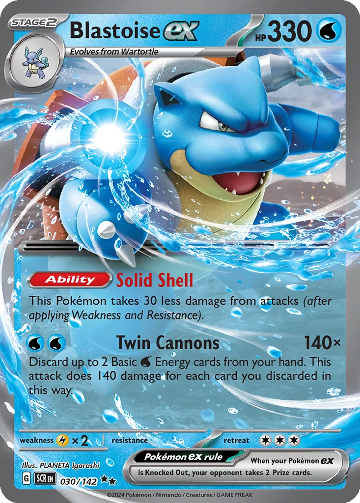 Blastoise ex 030/142 Stellar Crown (Holo)