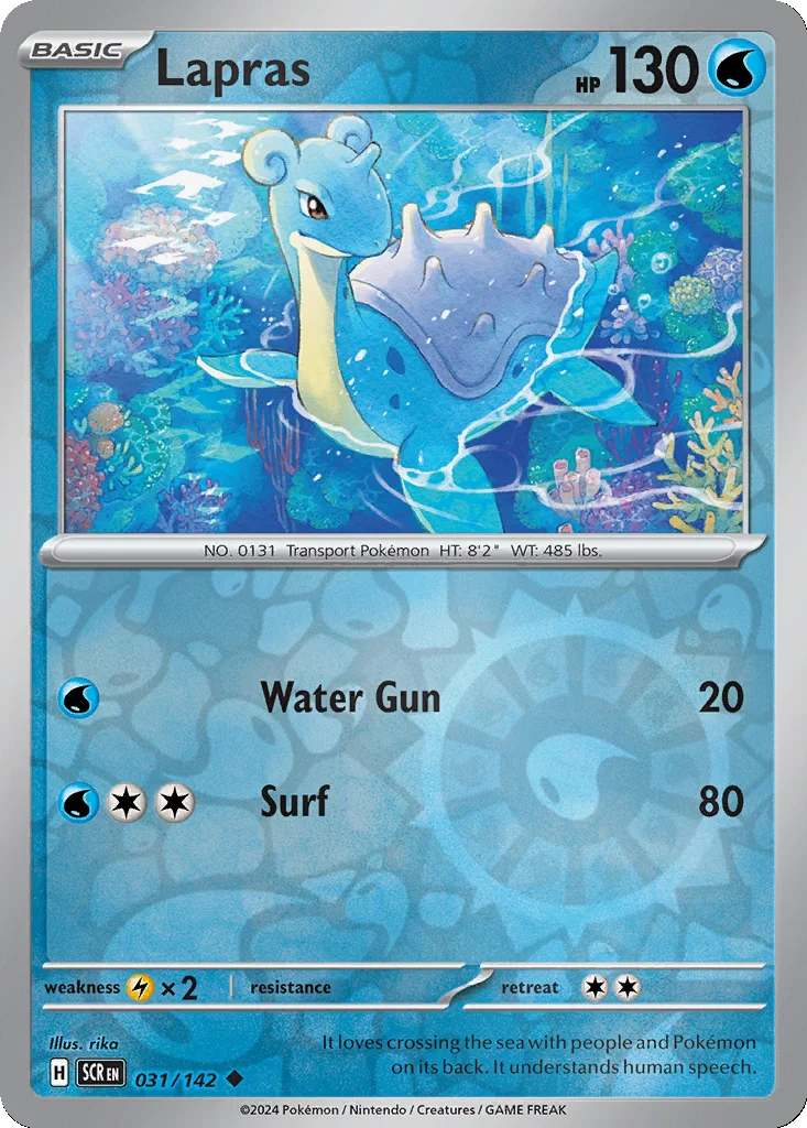 Lapras 031/142 Stellar Crown (Reverse holo)