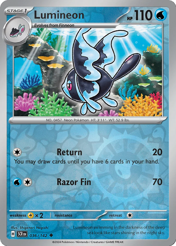 Lumineon 036/142 Stellar Crown (Reverse holo)