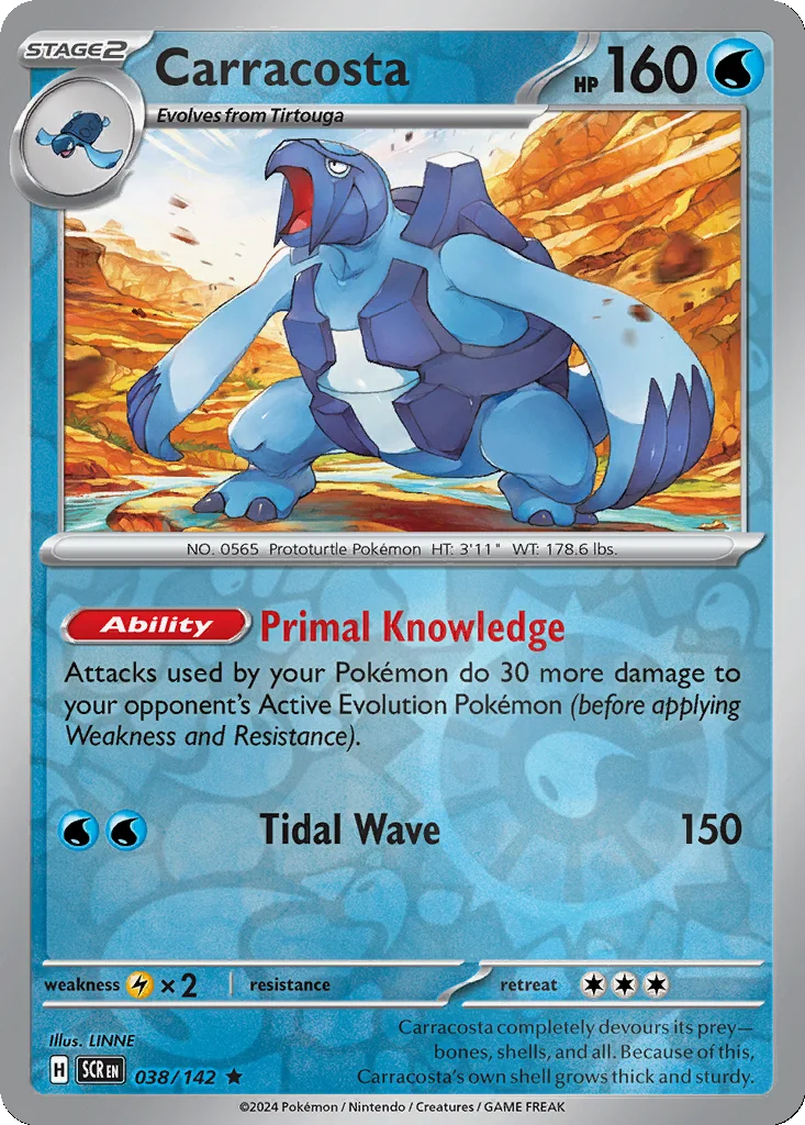 Carracosta 038/142 Stellar Crown (Reverse holo)