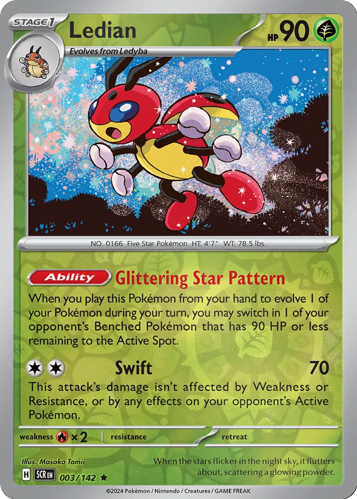 Ledian 003/142 Stellar Crown (Reverse holo)