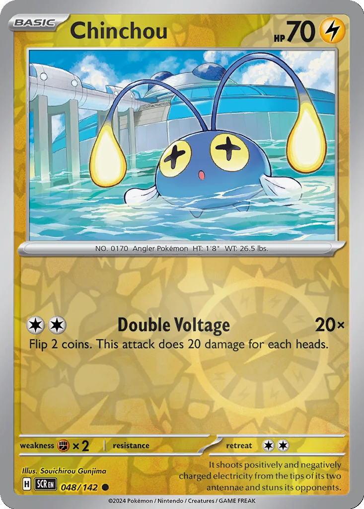 Chinchou 048/142 Stellar Crown (Reverse holo)