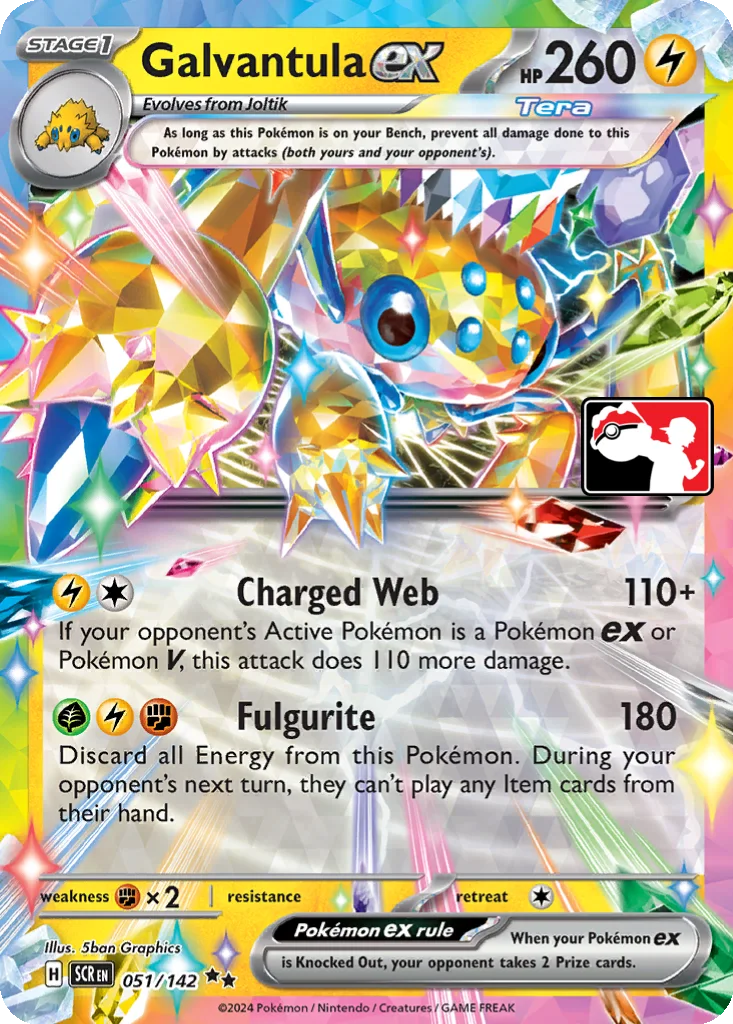 Galvantula ex 051/142 Stellar Crown (Play! Pokémon)