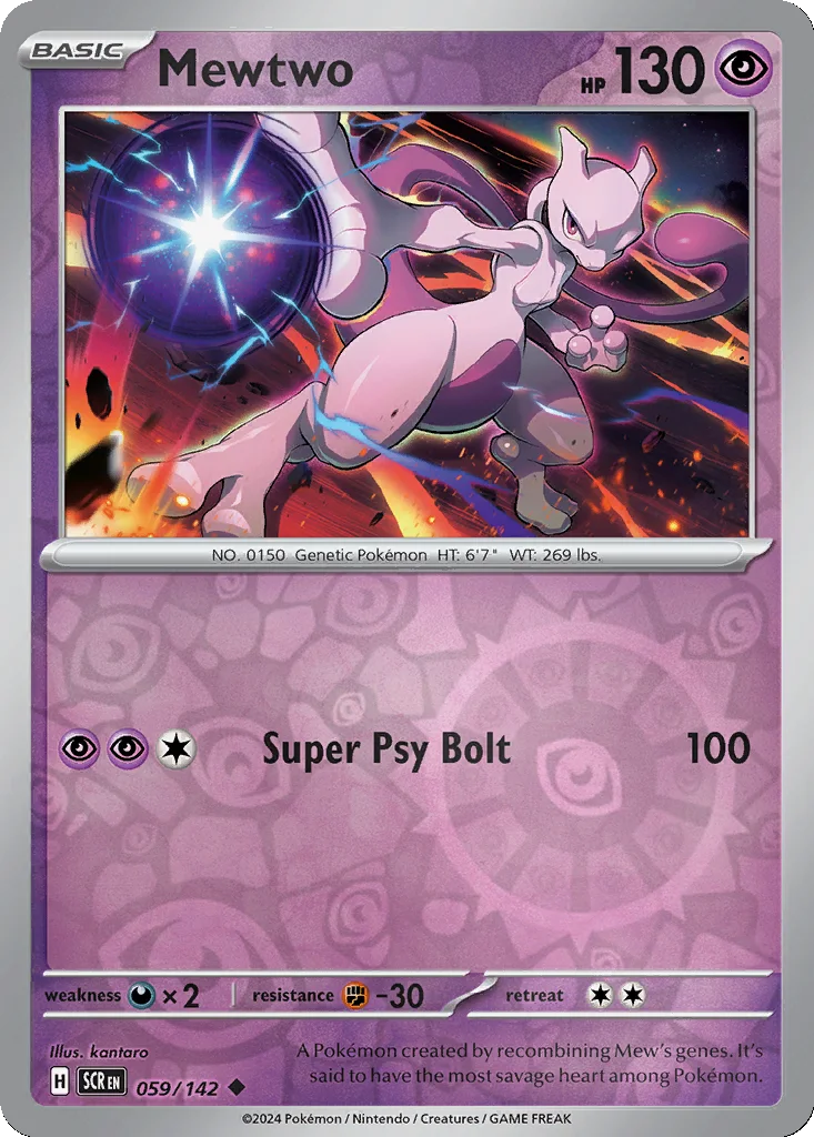 Mewtwo 059/142 Stellar Crown (Reverse holo)
