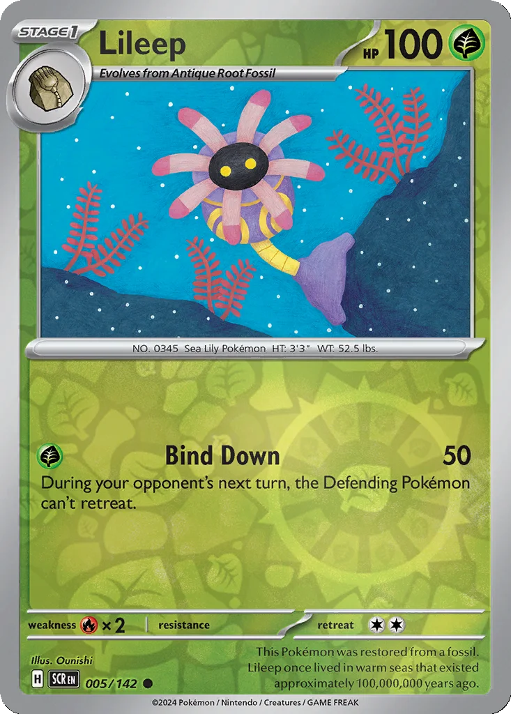 Lileep 005/142 Stellar Crown (Reverse holo)