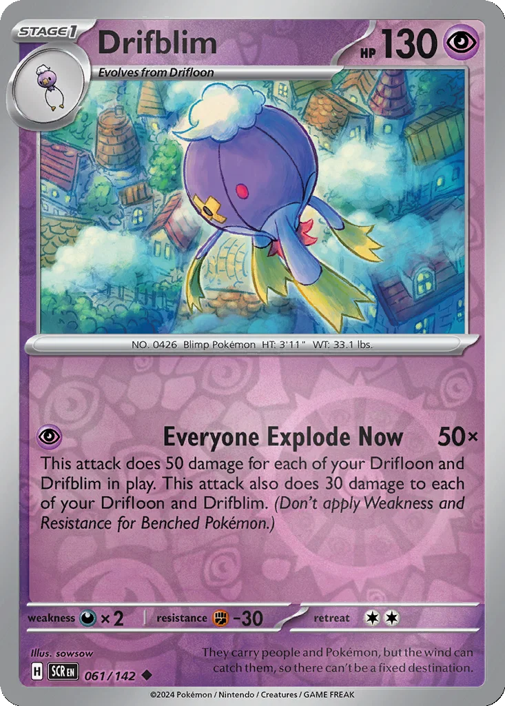 Drifblim 061/142 Stellar Crown (Reverse holo)
