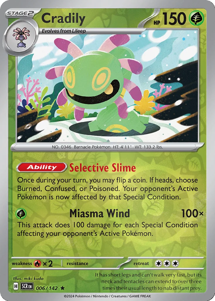 Cradily 006/142 Stellar Crown (Reverse holo)