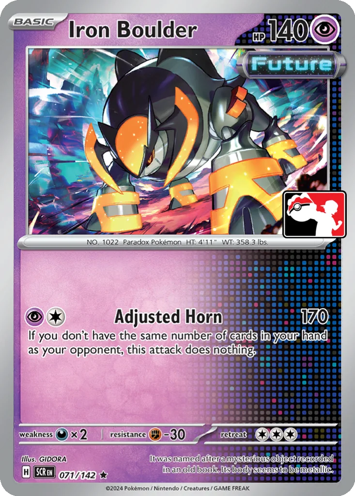 Iron Boulder 071/142 Stellar Crown (Play! Pokémon (Cosmos Holo))