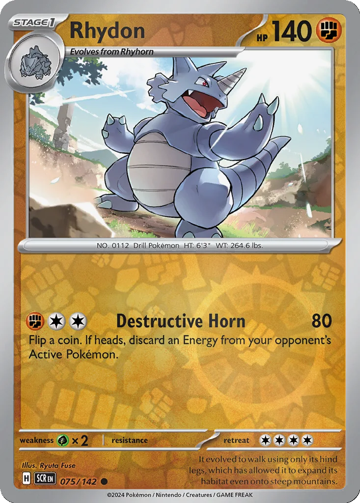 Rhydon 075/142 SV07: Stellar Crown (Reverse holo)