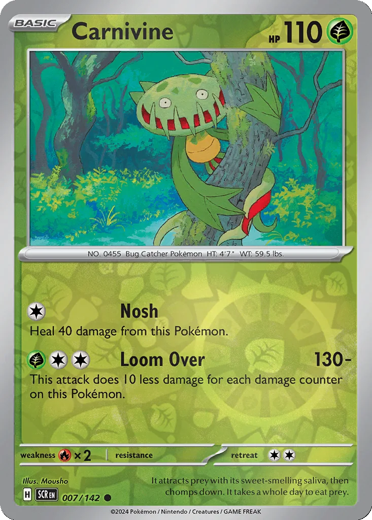 Carnivine 007/142 Stellar Crown (Reverse holo)
