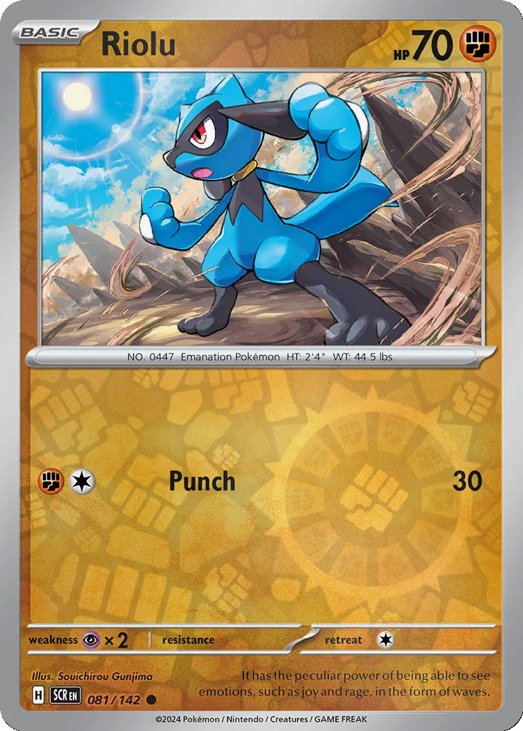 Riolu 081/142 Stellar Crown (Reverse holo)