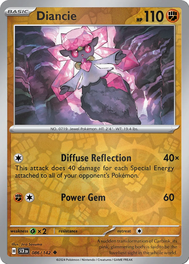 Diancie 086/142 Stellar Crown (Reverse holo)