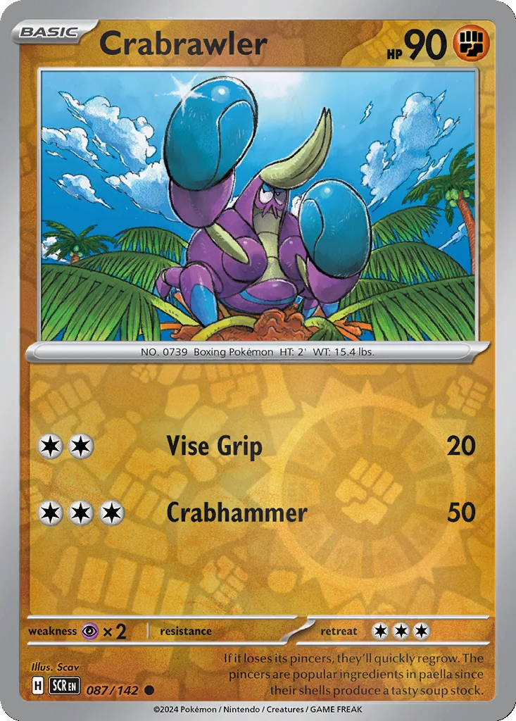 Crabrawler 087/142 Stellar Crown (Reverse holo)
