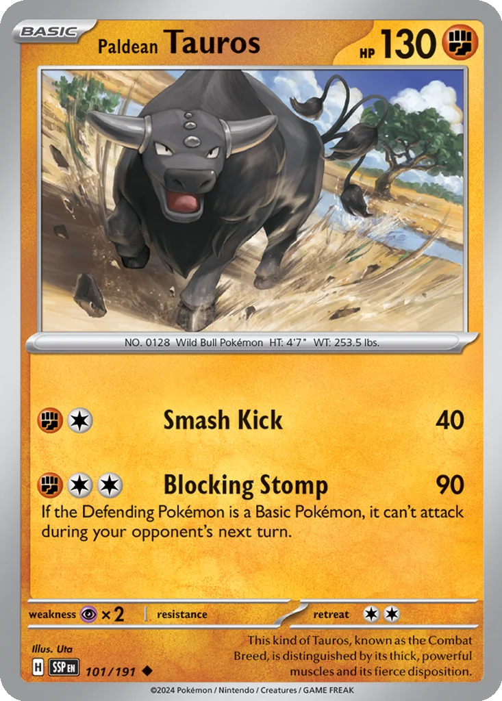 Paldean Tauros 101/191 SV08: Surging Sparks (Normal)