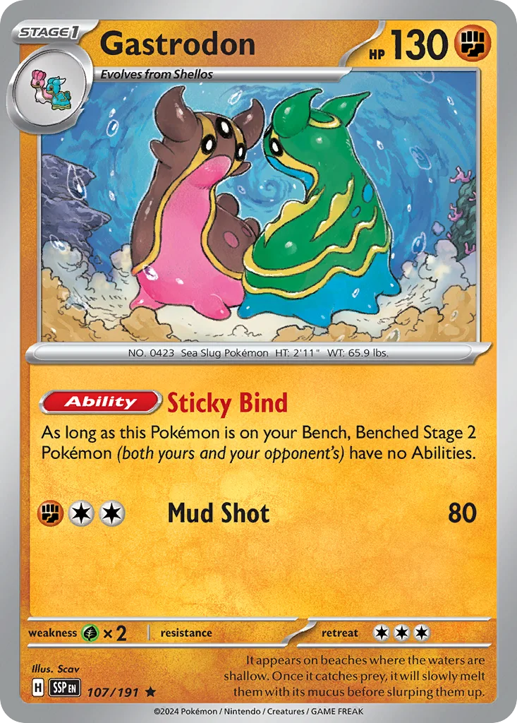 Gastrodon 107/191 Surging Sparks (Holo)