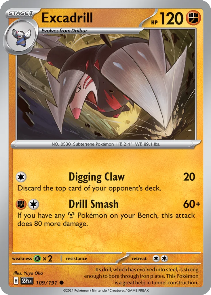 Excadrill 109/191 SV08: Surging Sparks (Normal)