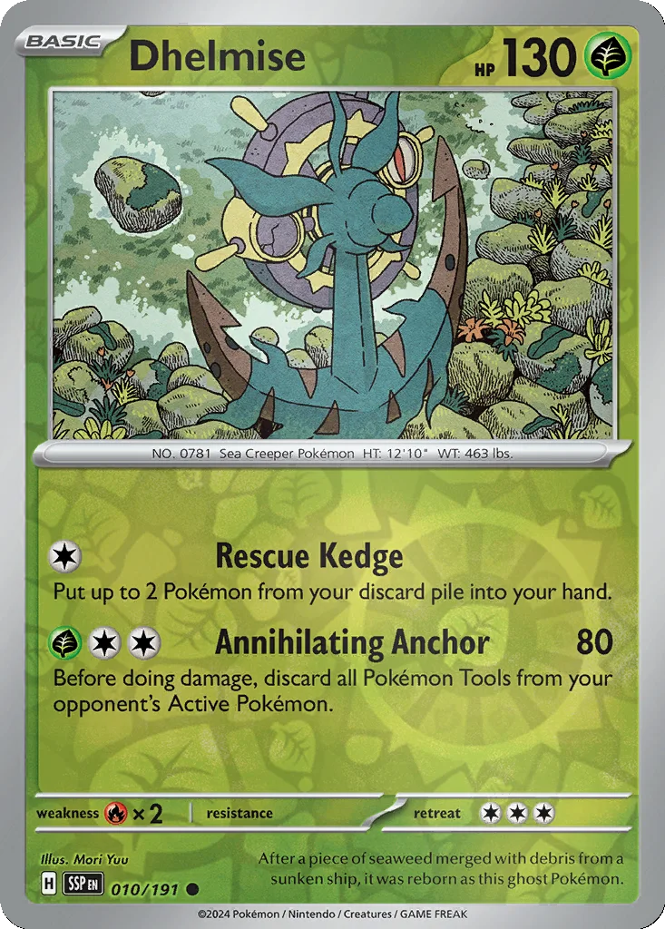 Dhelmise 010/191 Surging Sparks (Reverse holo)