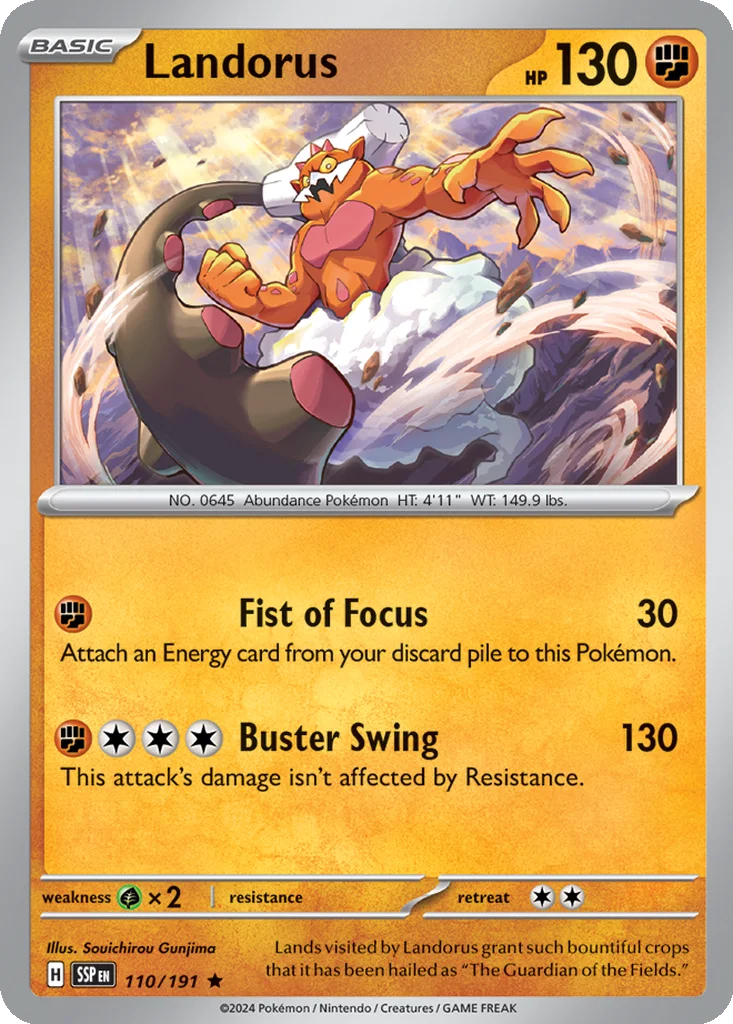 Landorus 110/191 SV08: Surging Sparks (Holo)