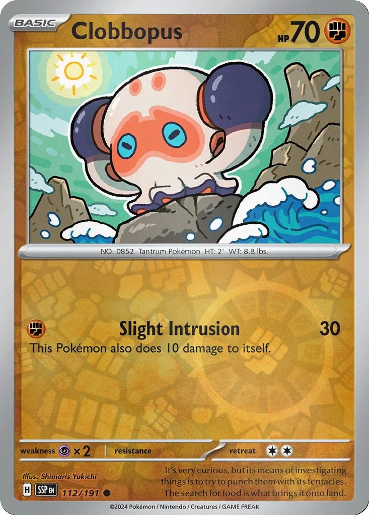 Clobbopus 112/191 SV08: Surging Sparks (Reverse holo)