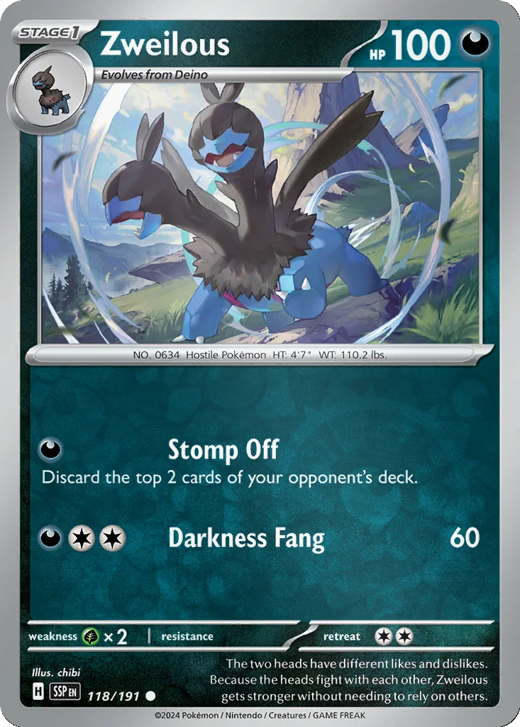 Zweilous 118/191 Surging Sparks (Reverse holo)