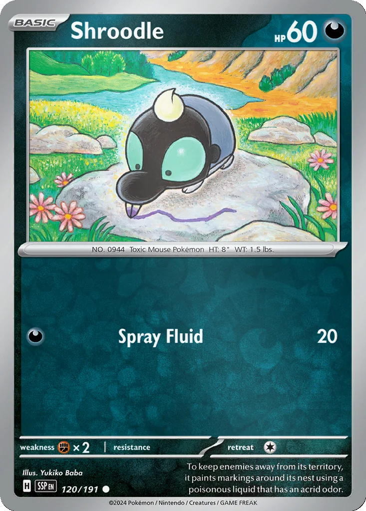 Shroodle 120/191 Surging Sparks (Reverse holo)