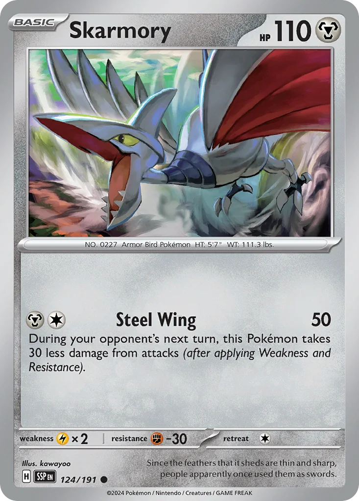Skarmory 124/191 SV08: Surging Sparks (Normal)