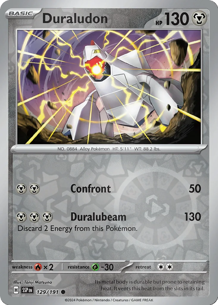 Duraludon 129/191 SV08: Surging Sparks (Reverse holo)