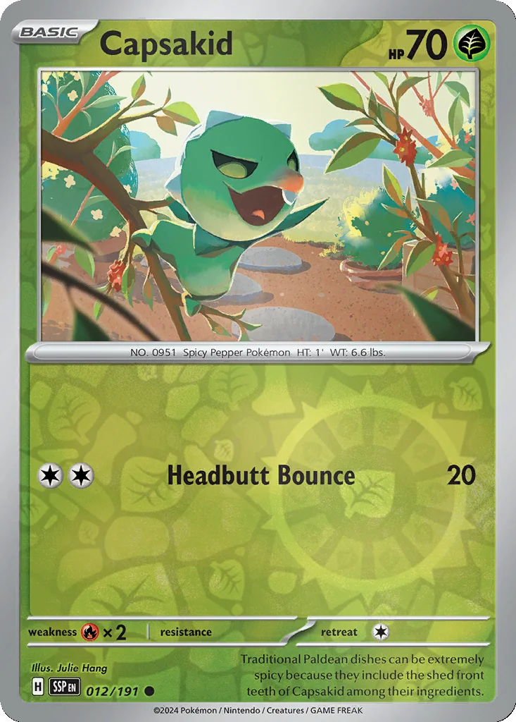 Capsakid 012/191 Surging Sparks (Reverse holo)