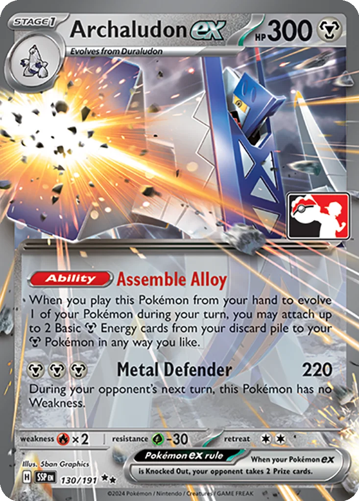 Archaludon ex 130/191 Surging Sparks (Play! Pokémon)