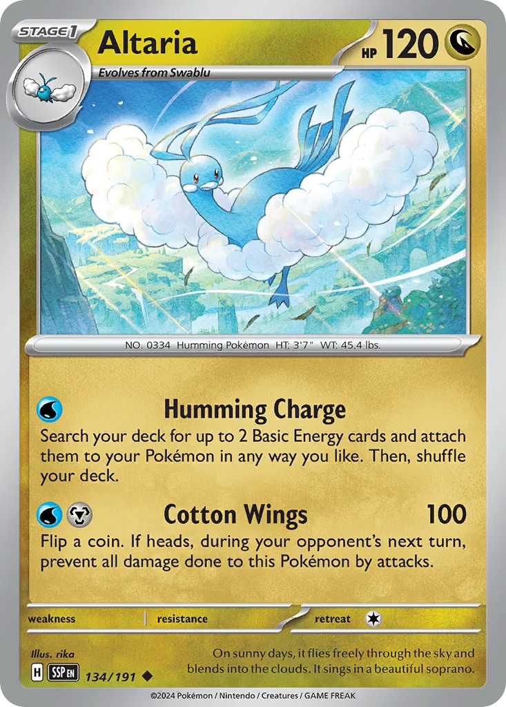 Altaria 134/191 SV08: Surging Sparks (Normal)