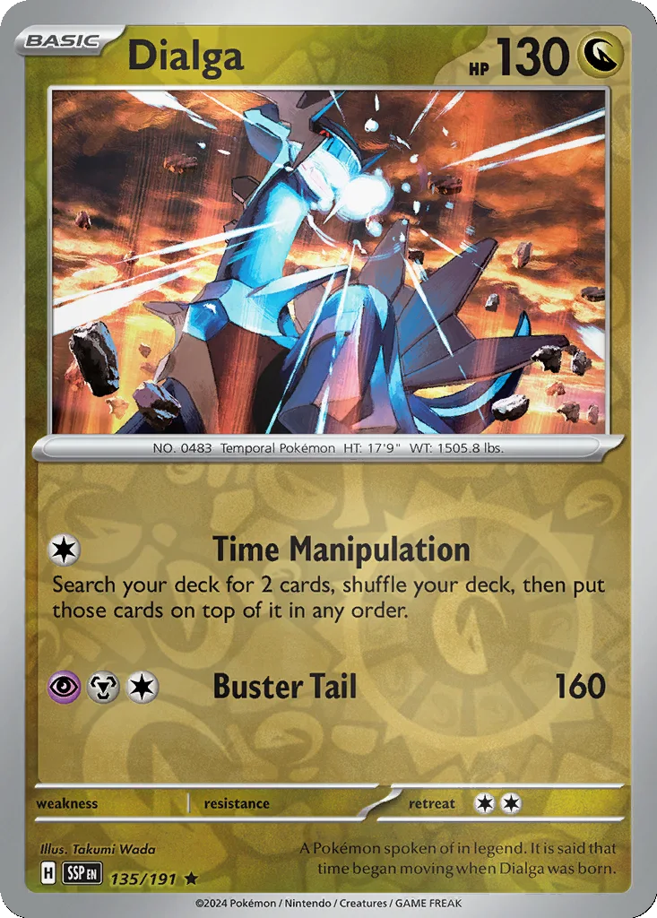 Dialga 135/191 Surging Sparks (Reverse holo)