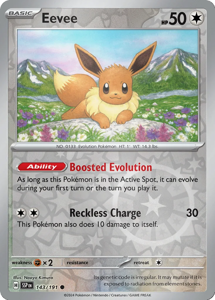 Eevee 143/191 SV08: Surging Sparks (Reverse holo)