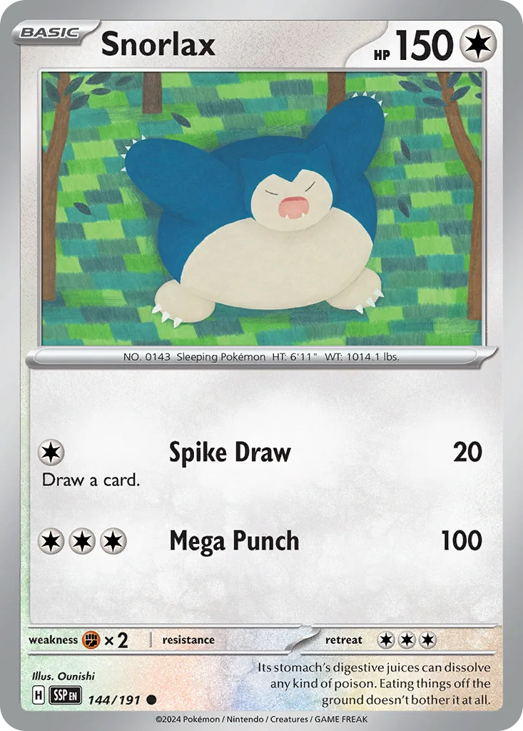 Snorlax 144/191 SV08: Surging Sparks (Normal)