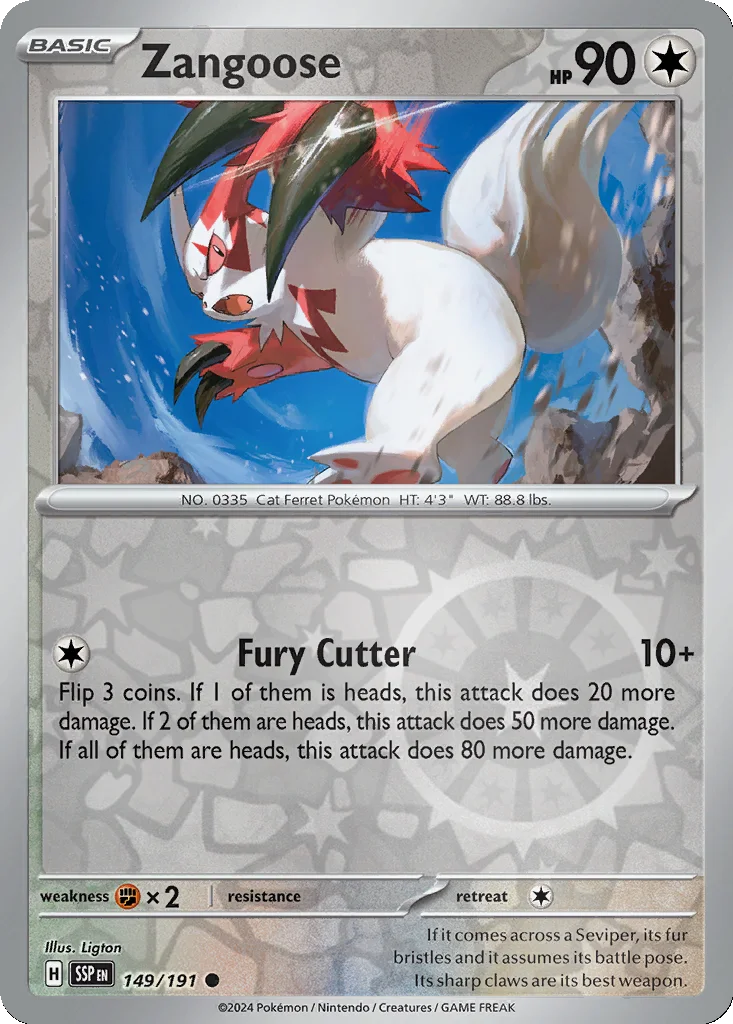 Zangoose 149/191 SV08: Surging Sparks (Reverse holo)