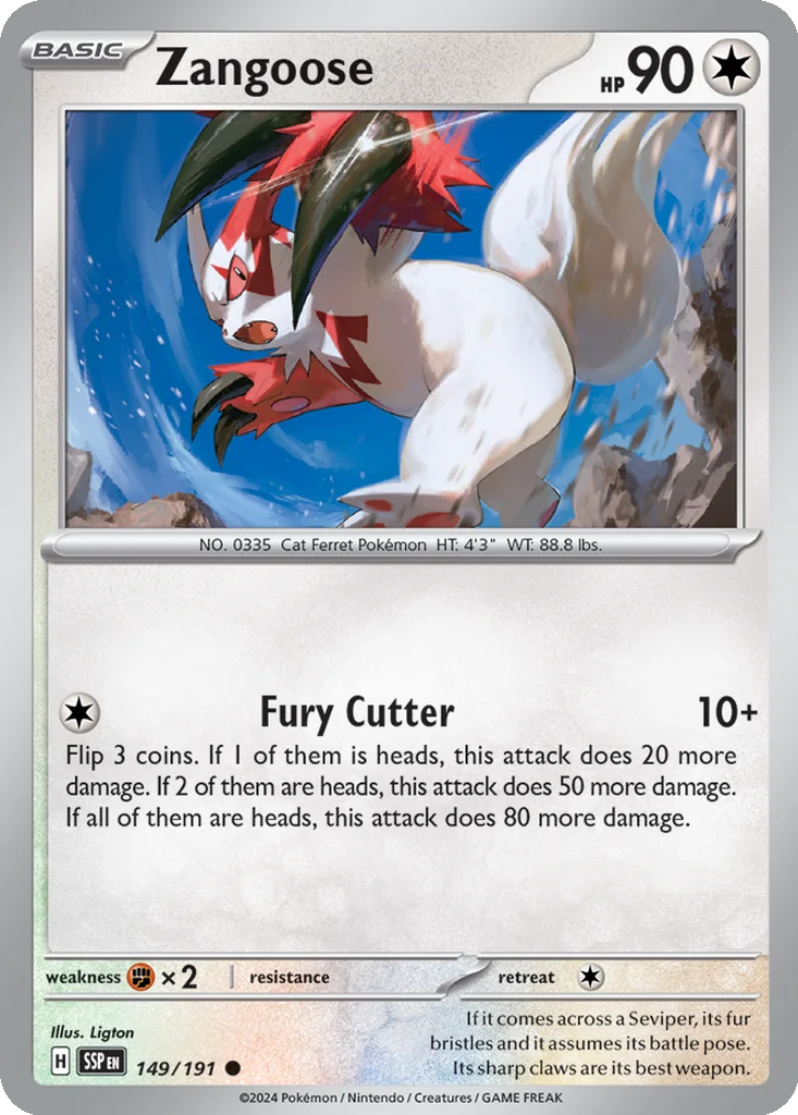 Zangoose 149/191 SV08: Surging Sparks (Normal)