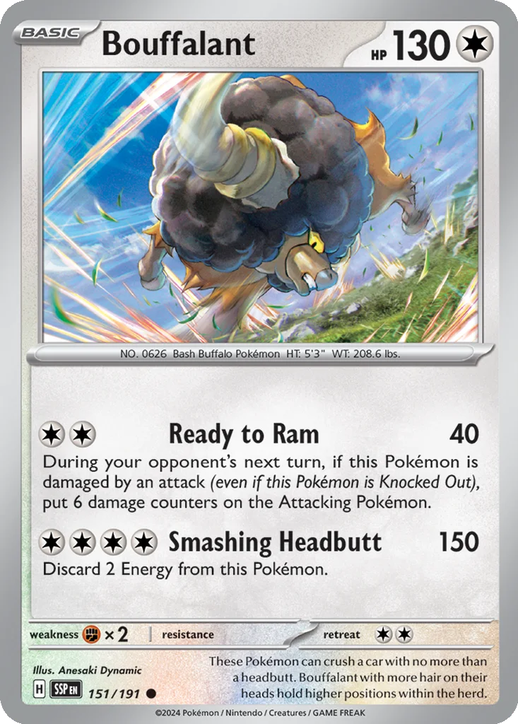 Bouffalant 151/191 SV08: Surging Sparks (Normal)