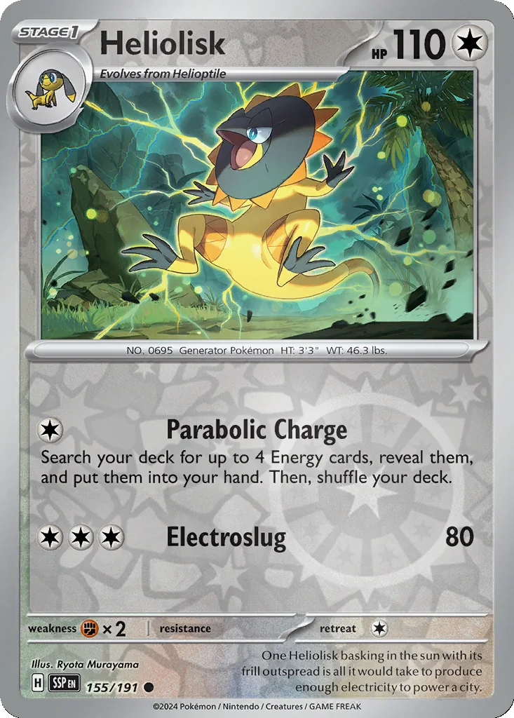 Heliolisk 155/191 SV08: Surging Sparks (Reverse holo)
