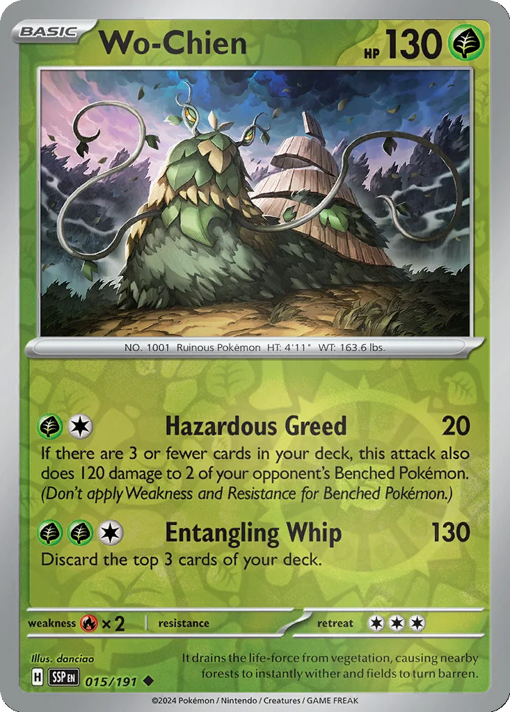 Wo-Chien 015/191 Surging Sparks (Reverse holo)