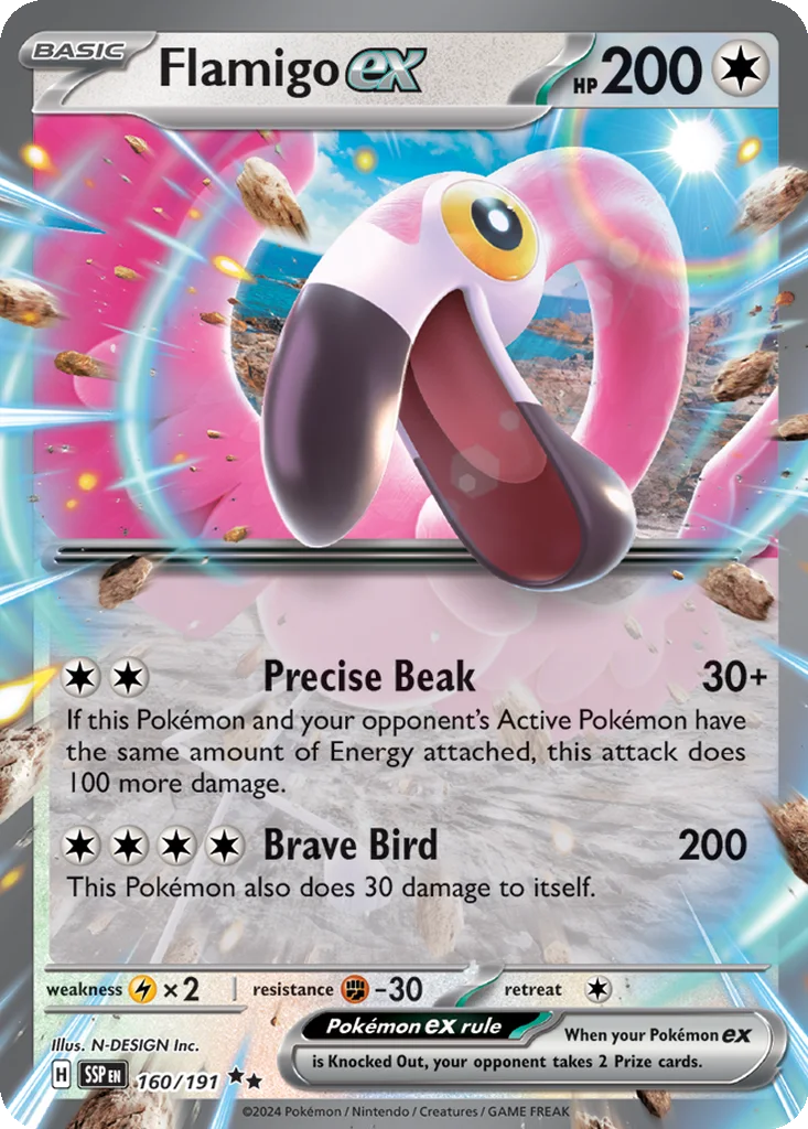 Flamigo ex 160/191 Surging Sparks (Holo)