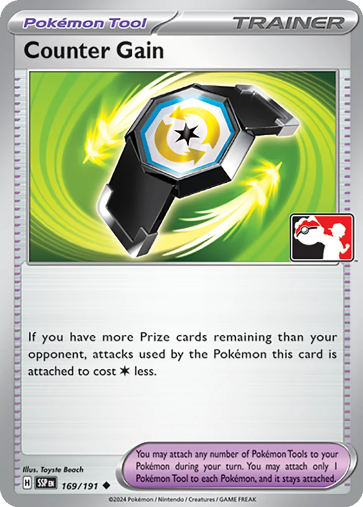 Counter Gain 169/191 Surging Sparks (Play! Pokémon)
