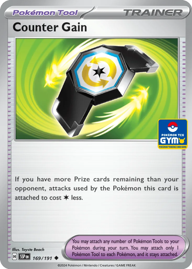 Counter Gain 169/191 Surging Sparks (Pokémon TCG Gym)