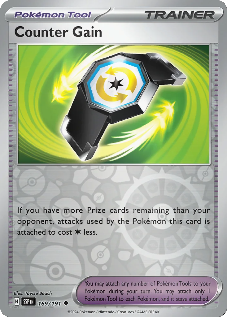 Counter Gain 169/191 Surging Sparks (Reverse holo)
