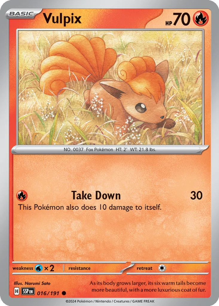 Vulpix 016/191 SV08: Surging Sparks (Normal)