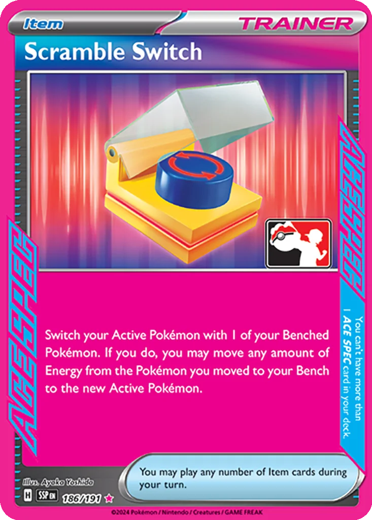 Scramble Switch 186/191 Surging Sparks (Play! Pokémon)