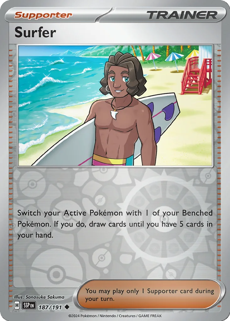 Surfer 187/191 SV08: Surging Sparks (Reverse holo)