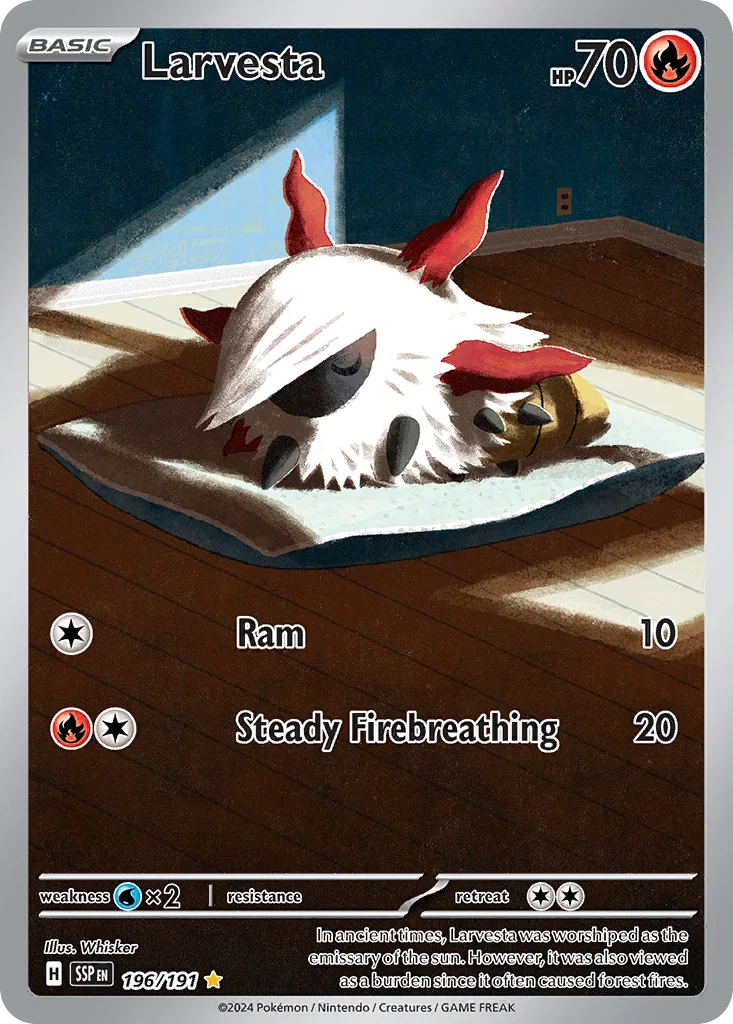 Larvesta 196/191 SV08: Surging Sparks (Holo)