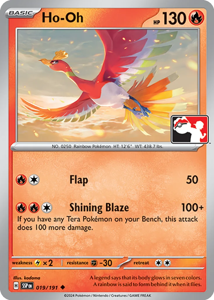 Ho-Oh 019/191 Surging Sparks (Play! Pokémon)